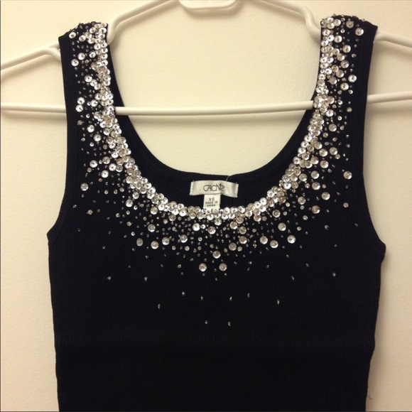 NWT black sequined rayon shirt - Picture 9 of 14